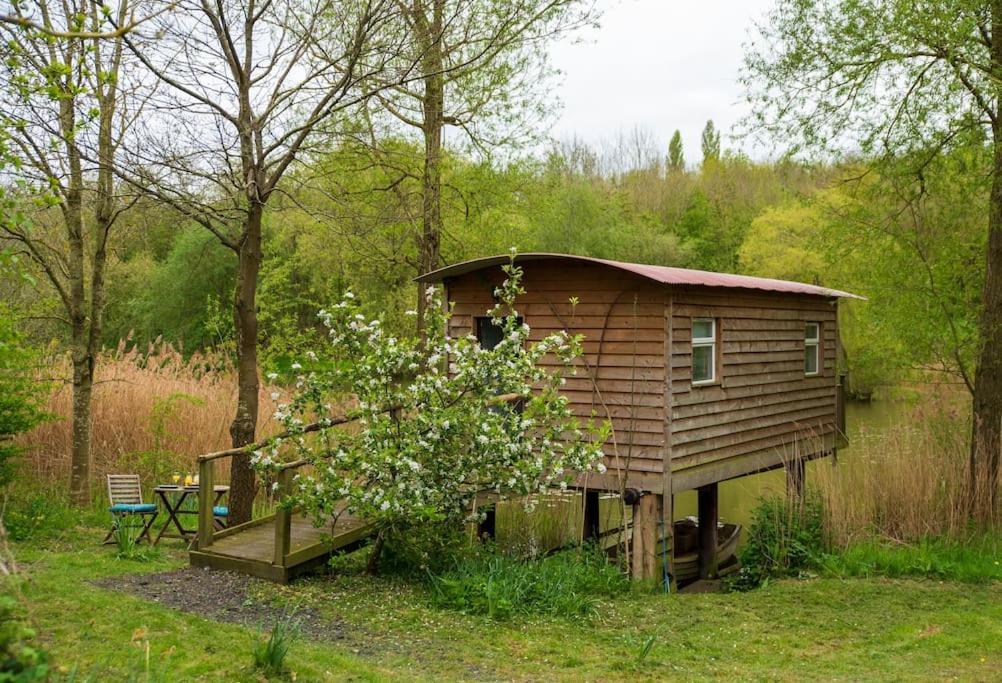 Lakeside Cabin On Stilts- 'Kingfisher' Rous Lench Zewnętrze zdjęcie